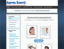Tablet Screenshot of apneaboard.com